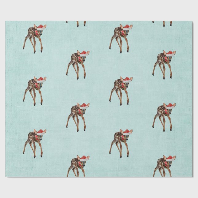 Papel de embalaje FESTIVO del CERVATILLO (Superficie plana)