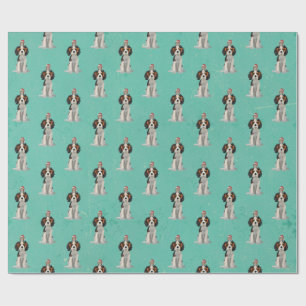 Papel de embalaje FESTIVO del PERRO DE AGUAS y del