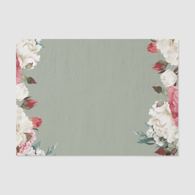 papel de embalaje floral bonito del tejido 10lb (Anverso)