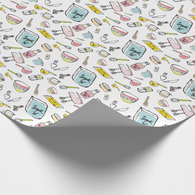 Papel de embalaje Handdrawn del modelo de la (Esquina)