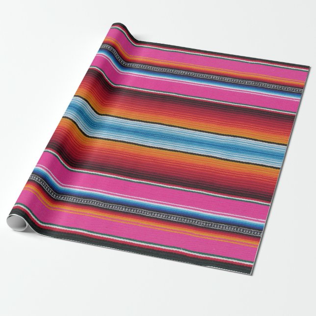 papel de embalaje, impresión mexicana del serape, (Desenrollado)