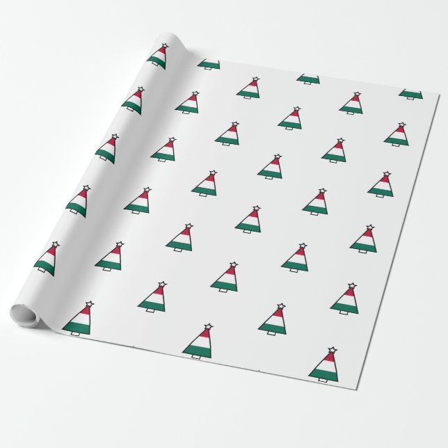 papel de embalaje italiano del árbol de navidad (Desenrollado)