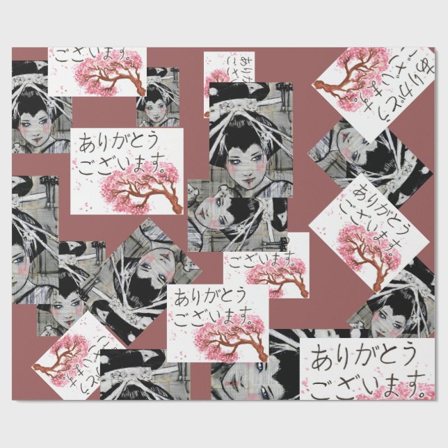 Papel de embalaje japonés del adorno (Superficie plana)