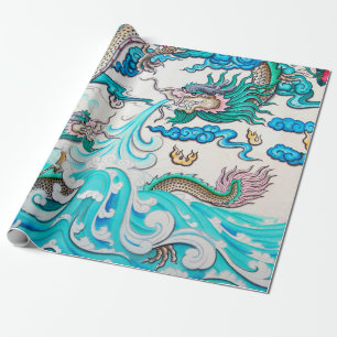 Papel de embalaje JAPONÉS del DRAGÓN