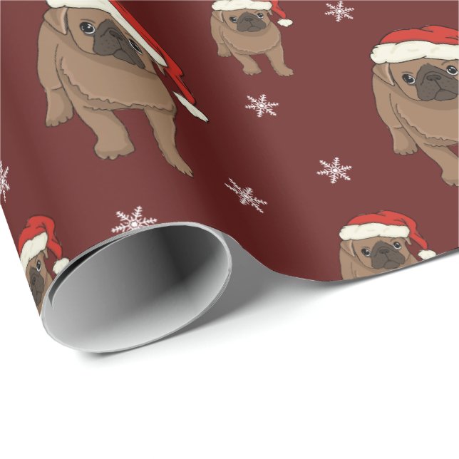 Papel de embalaje lindo del navidad del barro (Esquina del rollo)