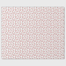 Papel de embalaje manchado rojo lindo de las setas