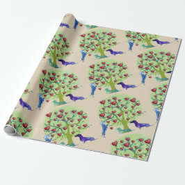 Papel de embalaje mate de los corazones del