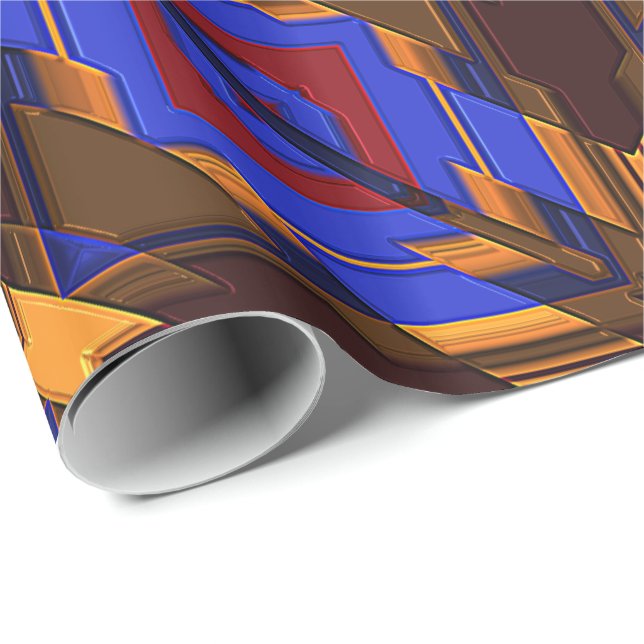 Papel de embalaje moderno del nativo americano 24 (Esquina del rollo)