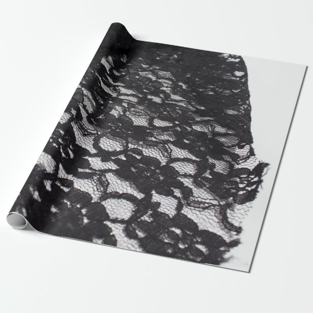 Papel de embalaje negro del cordón (Desenrollado)