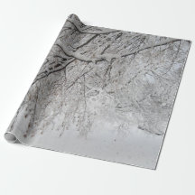 Papel de embalaje nevado del árbol - los E.E.U.U.