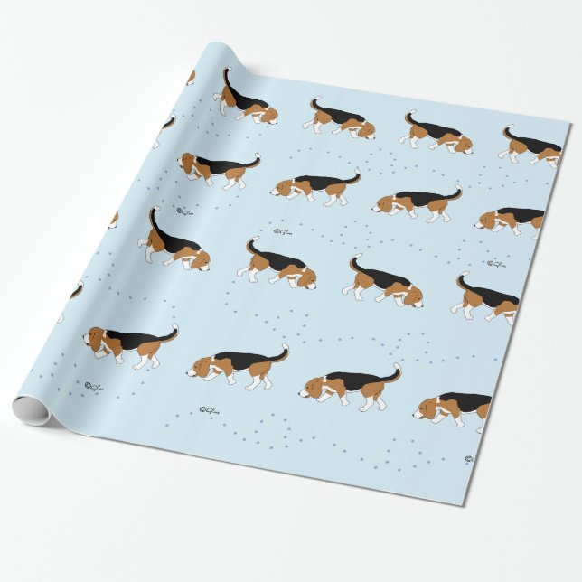Papel de embalaje oficial de los beagles de (Desenrollado)
