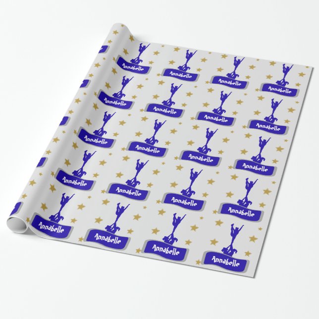 Papel de embalaje personalizado azul de la (Desenrollado)