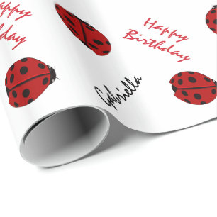 Papel de embalaje personalizado mariquita del