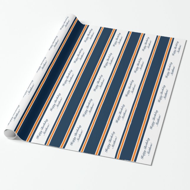 Papel de embalaje personalizado raya del (Desenrollado)