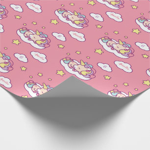 Papel de embalaje personalizado unicornio (nombre