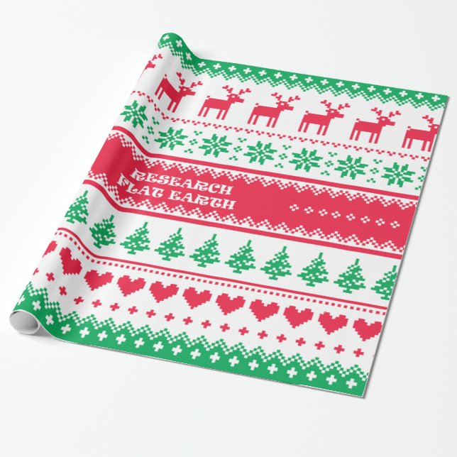 Papel de embalaje PLANO de regalos de Navidad de (Desenrollado)