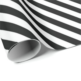 Papel de embalaje rayado blanco y negro