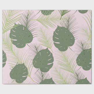 Papel de embalaje rosado de la palma