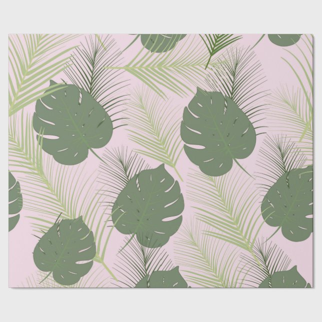 Papel de embalaje rosado de la palma (Costura)