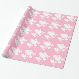 Papel de embalaje rosado del caniche