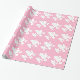 Papel de embalaje rosado del caniche