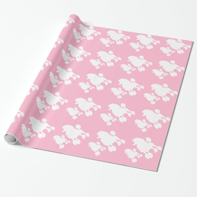 Papel de embalaje rosado del caniche (Desenrollado)