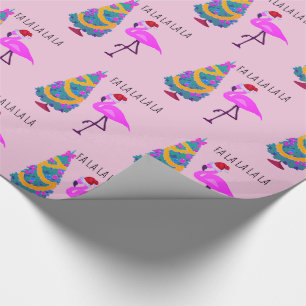 Papel de embalaje rosado del navidad de Santa del