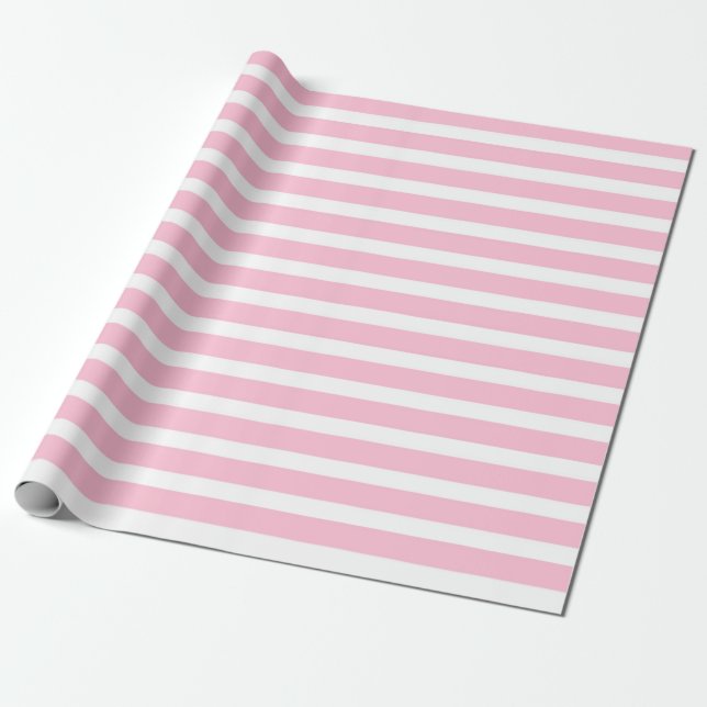 Papel de embalaje suavemente rosado y blanco de (Desenrollado)