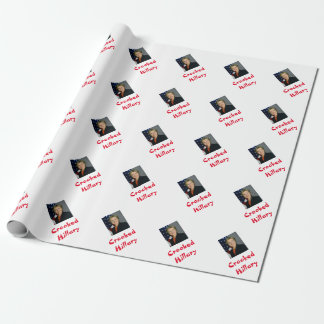 Papel de embalaje torcido divertido de Hillary