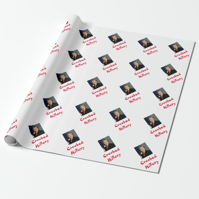 Papel de embalaje torcido divertido de Hillary (Desenrollado)