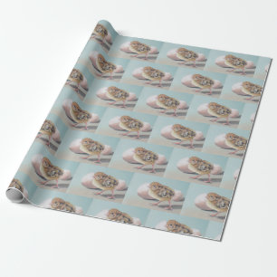Papel de embalaje tramado del arte del pájaro del