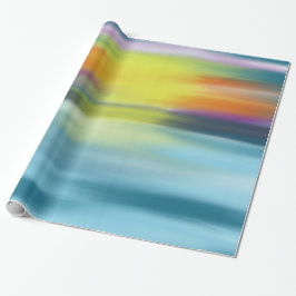 Papel de embalaje tropical de la puesta del sol