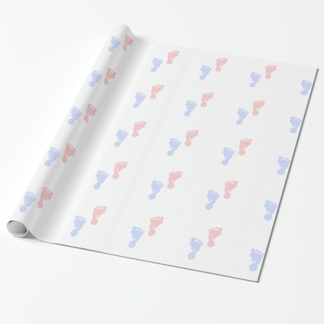 Papel de embalaje unisex de las huellas (Desenrollado)