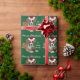 Papel de embalaje verde del perrito del boxeador (Holiday Gift)