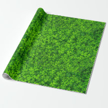 Papel de embalaje verde del trébol