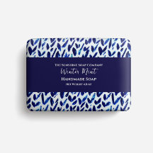 Papel de empaquetado de jabón - cheques azules abs