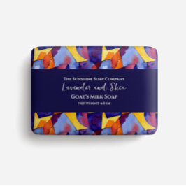 Papel de empaquetado de jabón - resumen azul y Nar