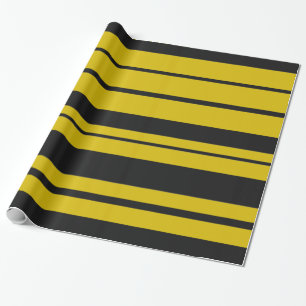 Papel de encolado de rayas de abejas negras y amar