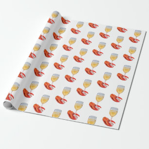 Papel de encolado de vidrio y cigalas de bogavante