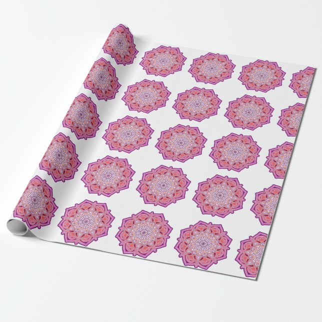 PAPEL DE ENLACE DE mandala rosa (Desenrollado)