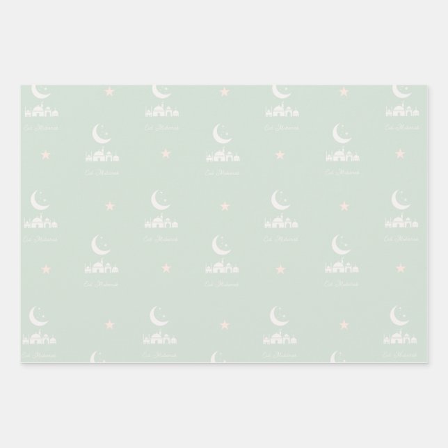 Papel de ensueño de regalo de Eid con motivos mode (Anverso)