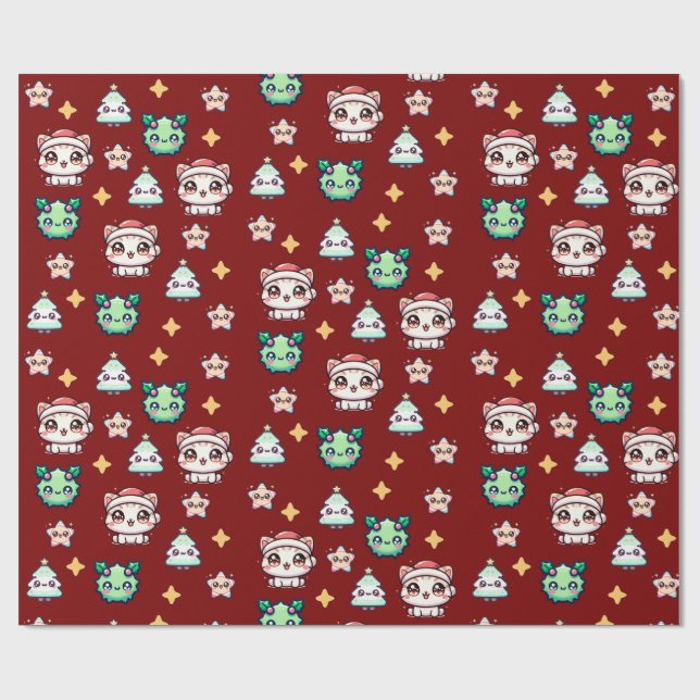 Papel de envasado de gatos y estrellas de los Navi (Superficie plana)