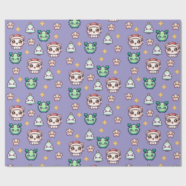 Papel de envasado de gatos y estrellas de los Navi (Superficie plana)