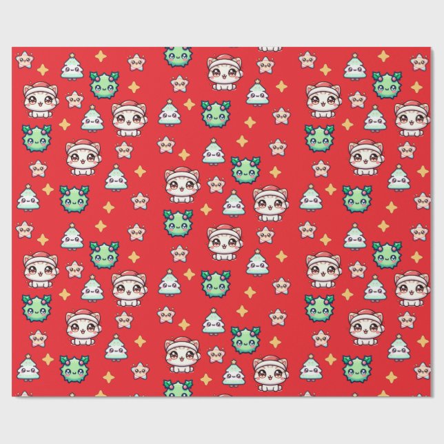 Papel de envasado de gatos y estrellas de los Navi (Superficie plana)