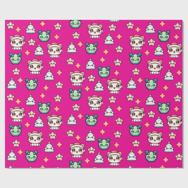 Papel de envasado de gatos y estrellas de los Navi (Superficie plana)