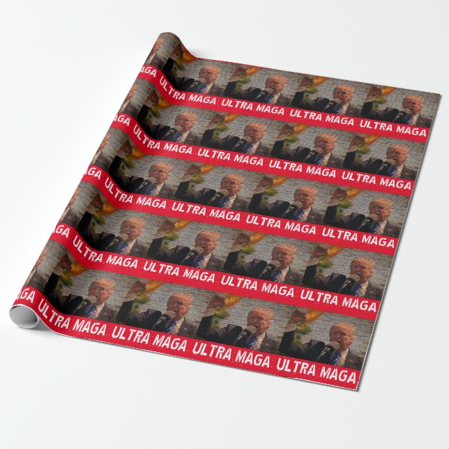 PAPEL DE ENVÍO DE NAVIDADES DE TRUMP ULTRA MAGA (Desenrollado)