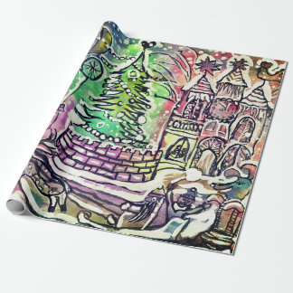 PAPEL DE ENVÍO DE REGALO DE MANO DE NAVIDADES DE E