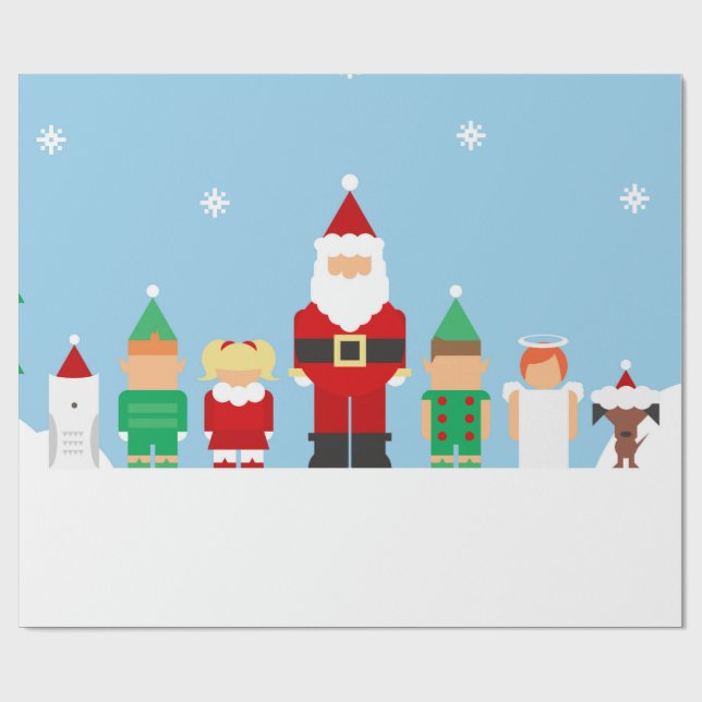 Papel de envoltorio para regalos de las Felices (Superficie plana)