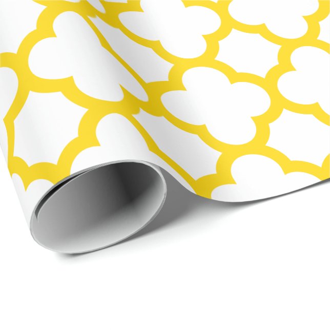 Papel de envoltorio para regalos de Quatrefoil del (Esquina del rollo)