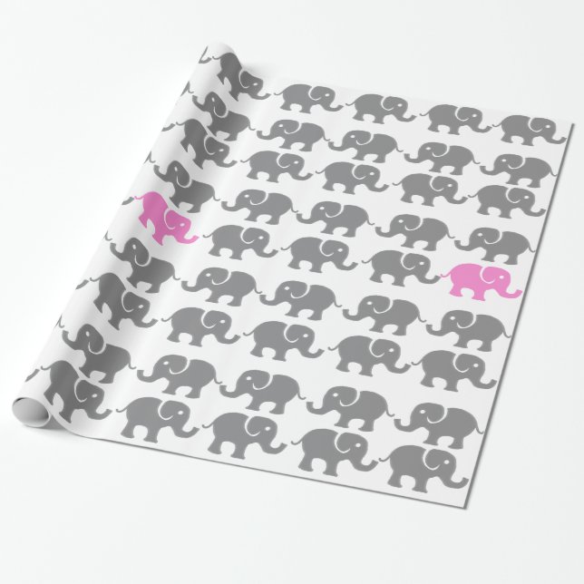 Papel de envoltorio para regalos del elefante (Desenrollado)